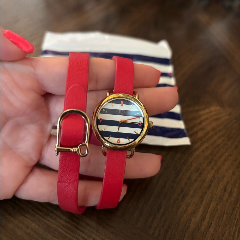 NEW Red and Gold Striped Watch by KEEP Collective